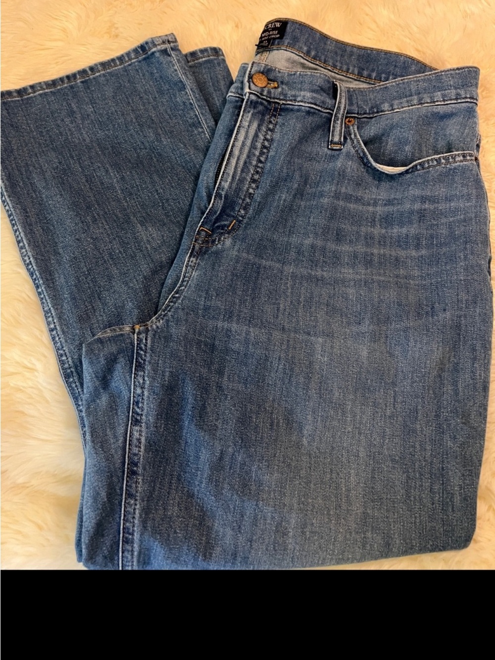 J. Crew Light Blue Mid-Rise Flare Crop Jeans size 33